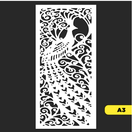 MOTIF A3 Krawangan  PVC Foam board Ukuran 30 x 60 Tebal 5mm Motif Minimalis