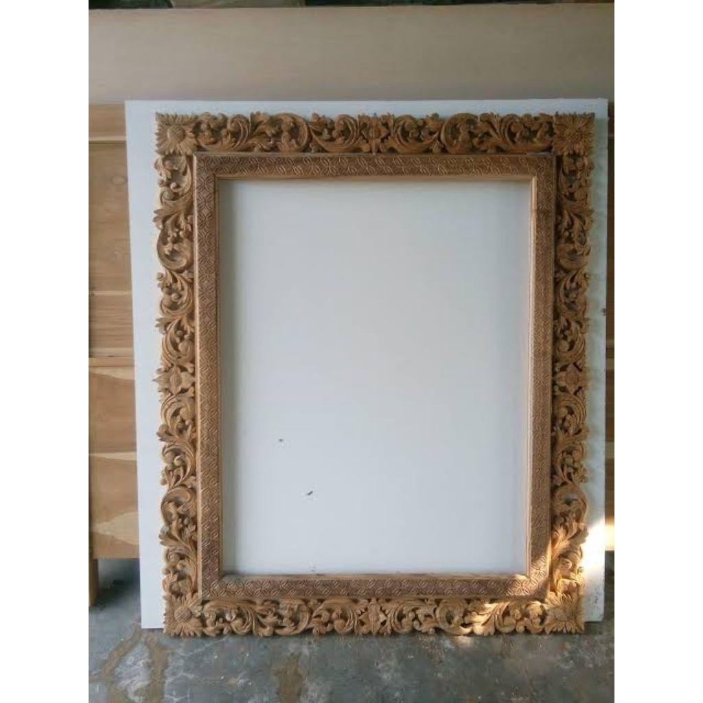 bingkai lukisan kayu jati