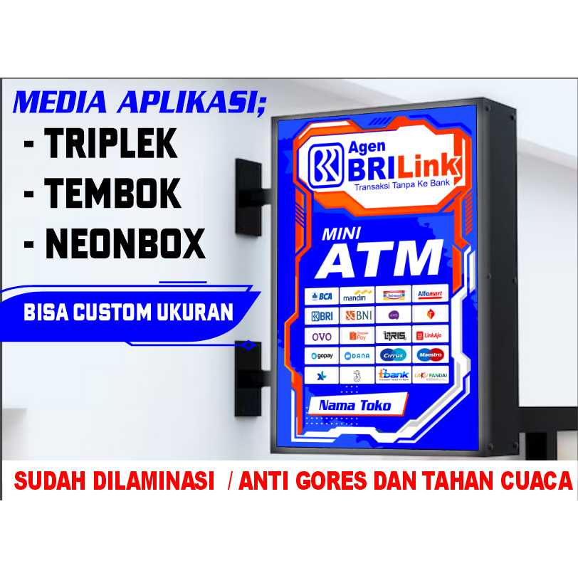 STIKER VINYL BRILINK | STIKER BRILINK | STICKER MEJA KASIR BRILINK