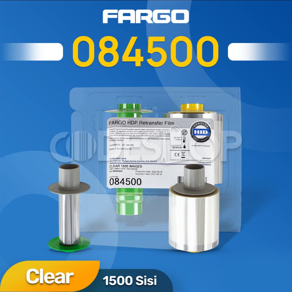 Ribbon Retransfer Film Fargo HDP 084500 untuk HDP5600
