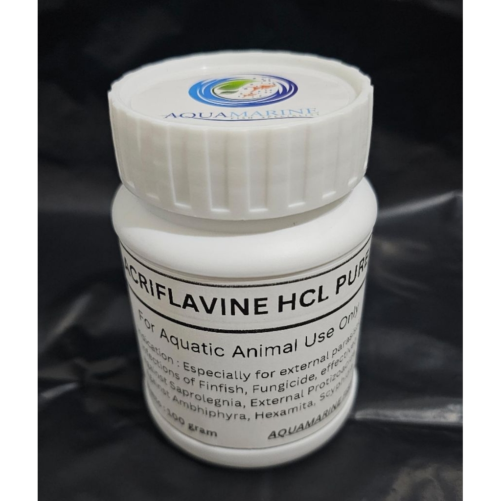 ACRIFLAVINE HCL PURE OBAT BIANG ACRIFLAVINE MURNI untuk ikan insang parasit anti jamur bakteri velve