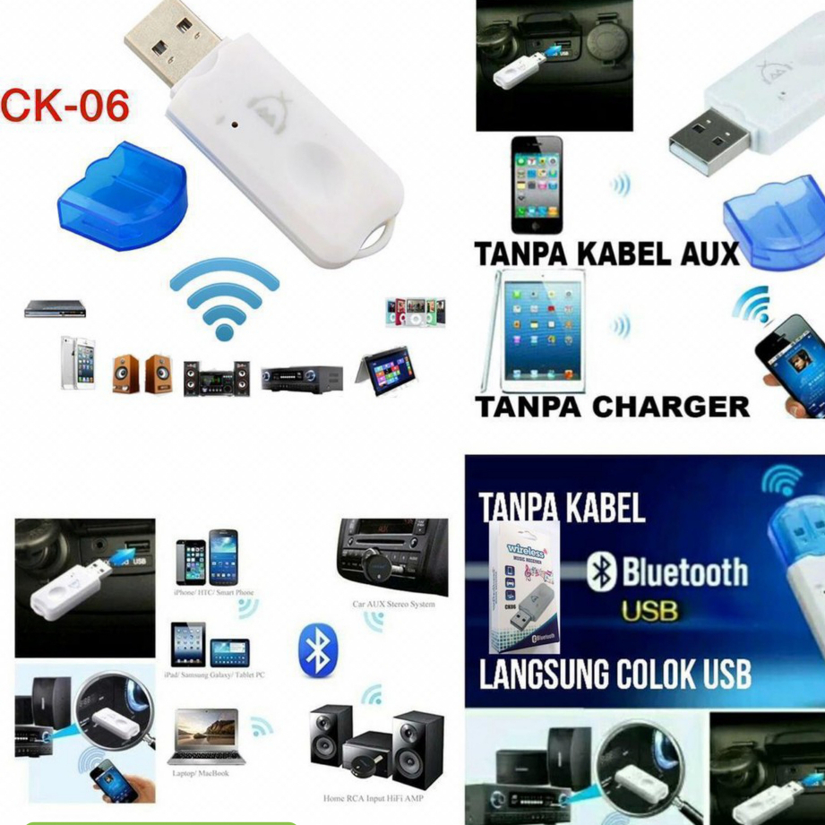 BLUETOOTH RECEIVER CK-06 NON KABEL AUX BLUETOOTH RECEIVER TANPA KABEL AUX