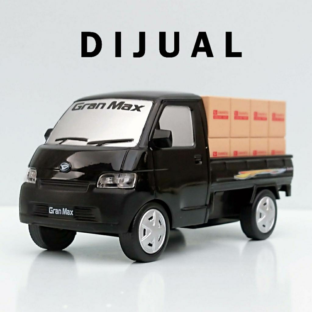 Dealer Box Diecast Miniatur Daihatsu Gran Max Pick Up Hitam
