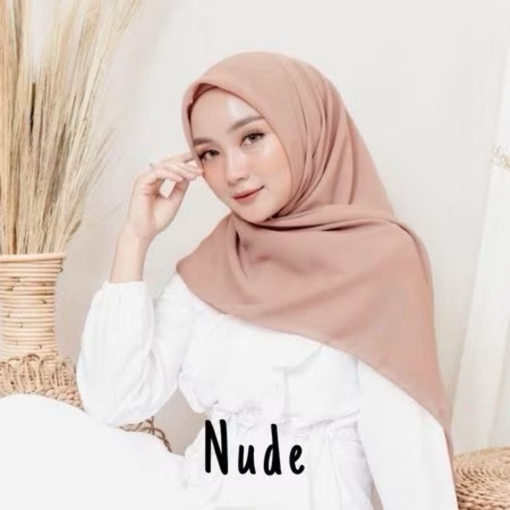 Hijab Bella Square Nude Bella Square Warna Nude