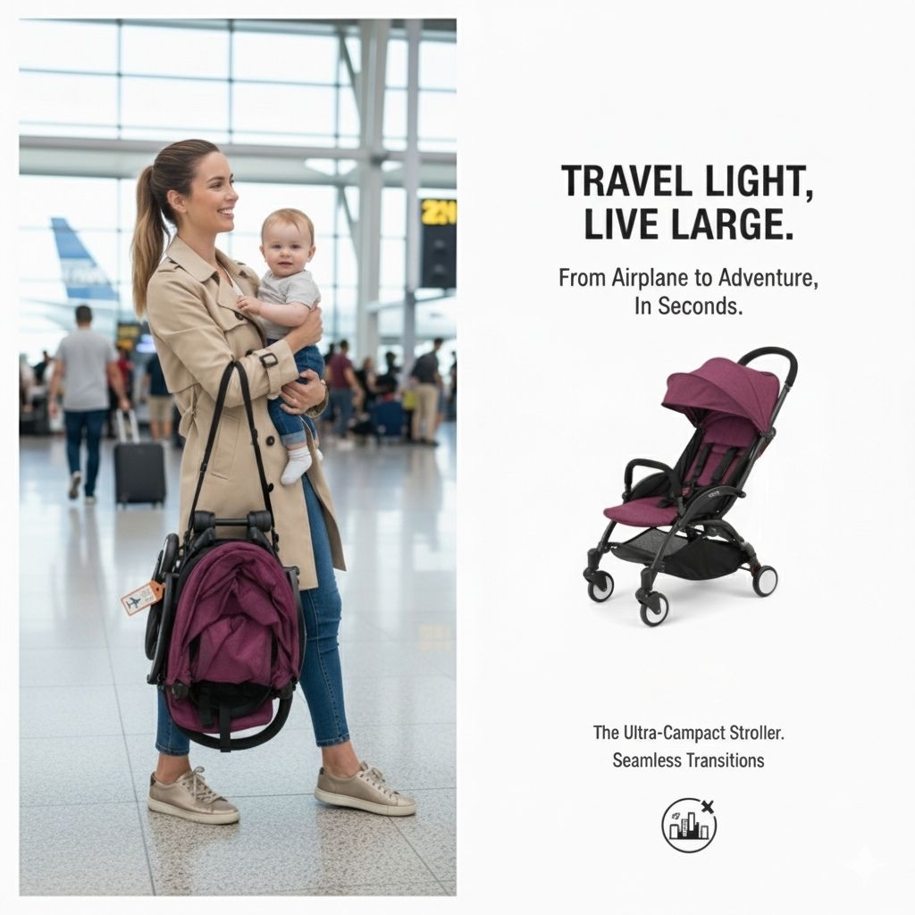 Kereta dorong stroller anak murah berkualitas atroller bayi lipat kecil cabin size lightwight stroll