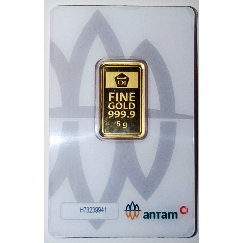 Emas Antam Batangan 5 gr CertiEye London Bullion Market Association