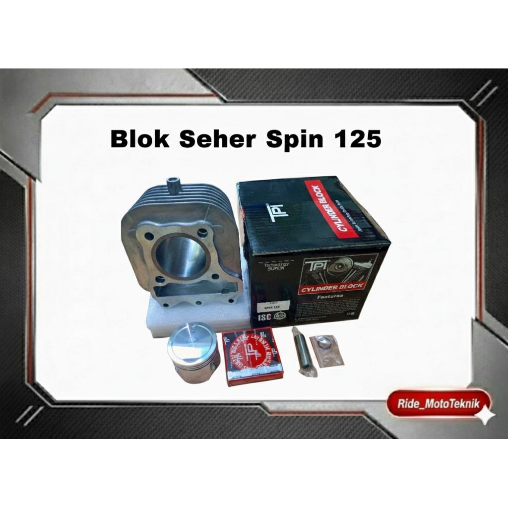 Blok Seher Spin 125 Boring Seher Spin 125 Cylinder Silinder Set Spin 125