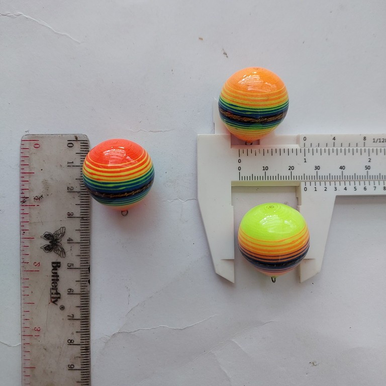 ( Isi 1 Pcs ) Pelampung Bulat Full Lilit Benang 25 MM Limited Edition Langka Super Rapih Sensitif Co