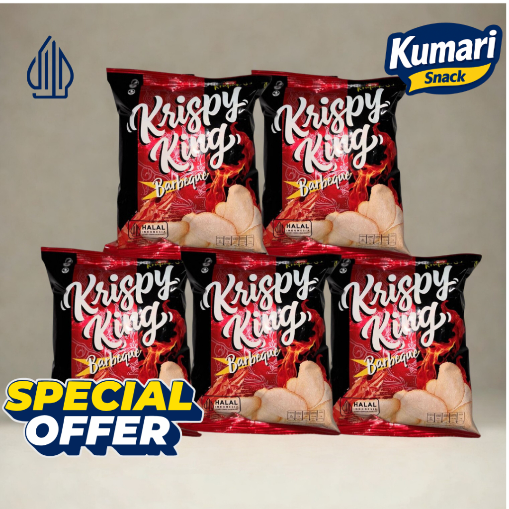 Bundling Krispy King Kerupuk Udang Barbeque 200gr – Snack Renyah Pedas Gurih | Kumari Snack
