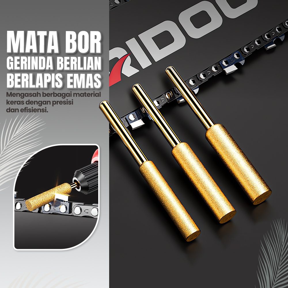 Kikir rantai gergaji mesin, penggiling rantai gergaji listrik, kepala penggiling berlian, kepala pen