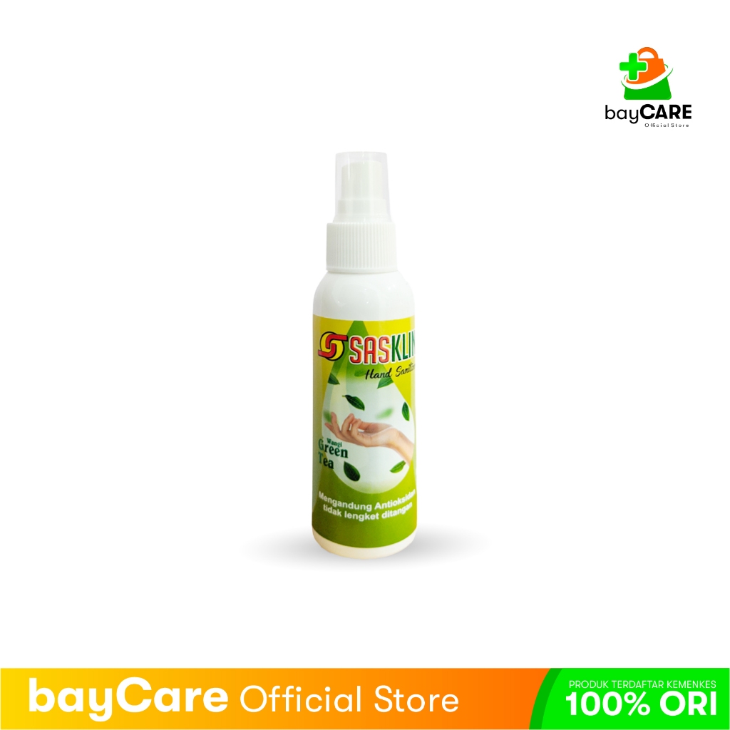 Handsanitizer Aroma Greentea 100 ml SASKLIN HAND SANITIZER CAIR ANTISEPTIC 70%