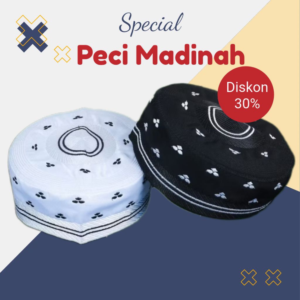 peci madinah bugis bordir motif kembang peci haji putih kopiah putih songkok putih
