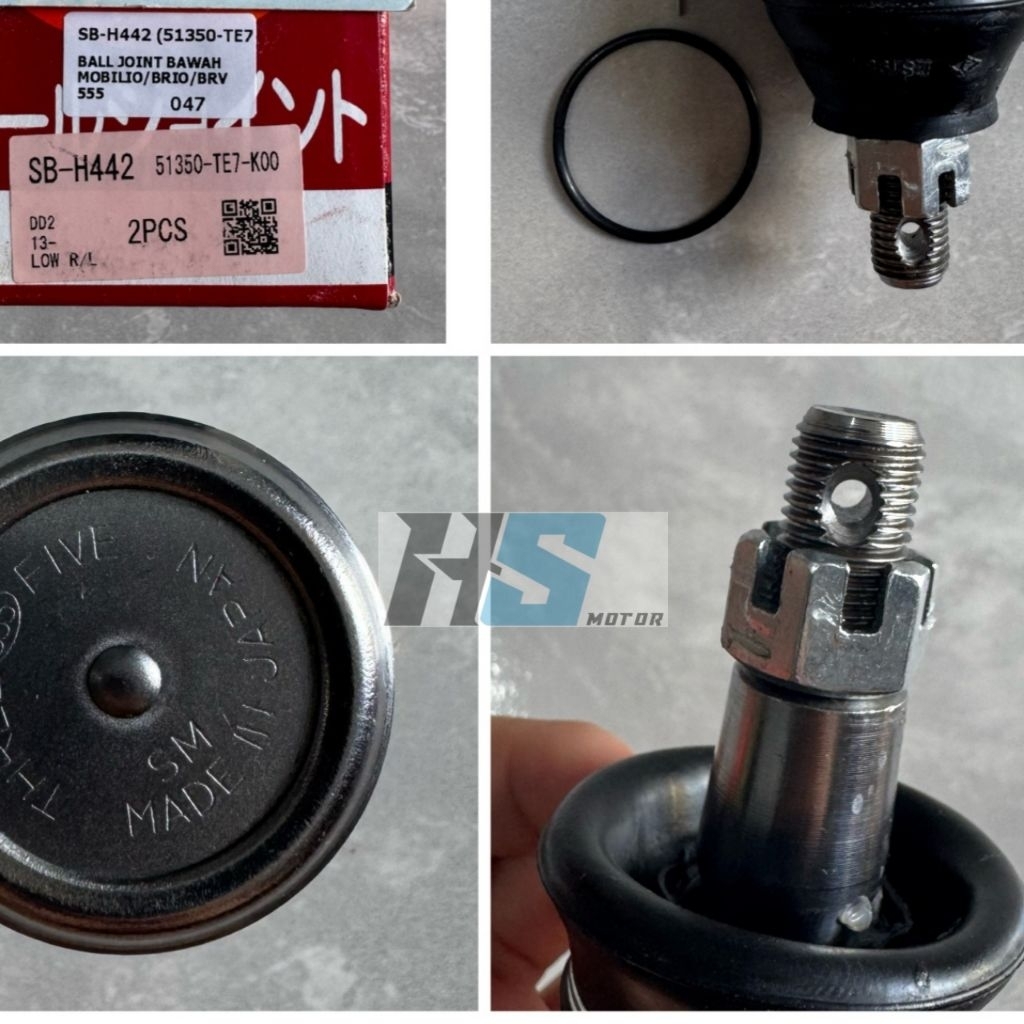 BALL JOINT BAWAH LOWER MOBIL HONDA MOBILIO BRIO BRV 555 JAPAN SB-H442 / 51350-TE7-K00 / 51220-TE7-K0