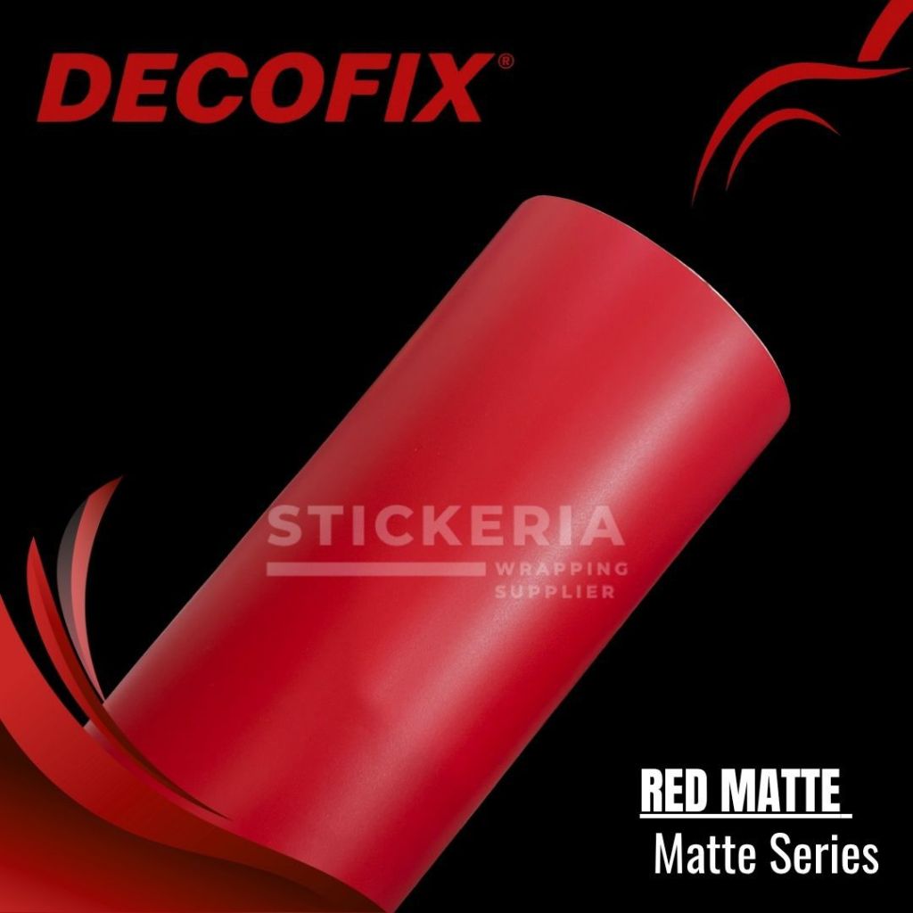 Skotlet Merah Doff Sticker Motor Dop