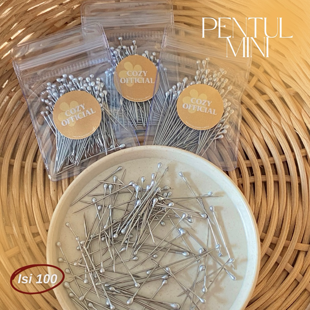 Jarum Pentul Wijen / Pentul Mini Silver Isi 100
