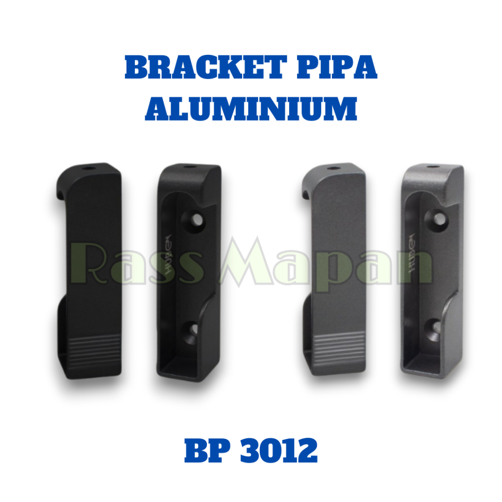 1 PASANG Braket Pipa Aluminium Kotak PAL 3012 Huben