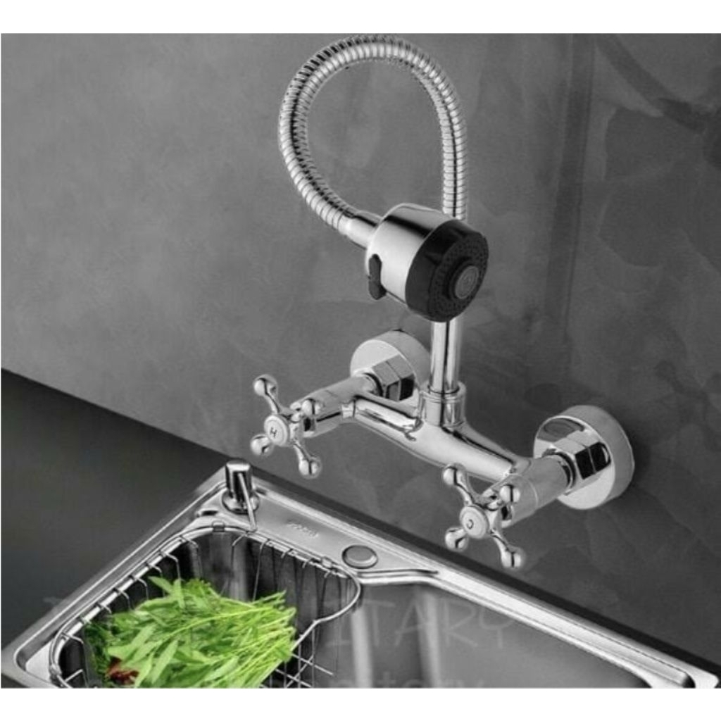 Kran Cuci Piring Fleksibel Panas Dingin / Kran Sink Model Wasser Toto