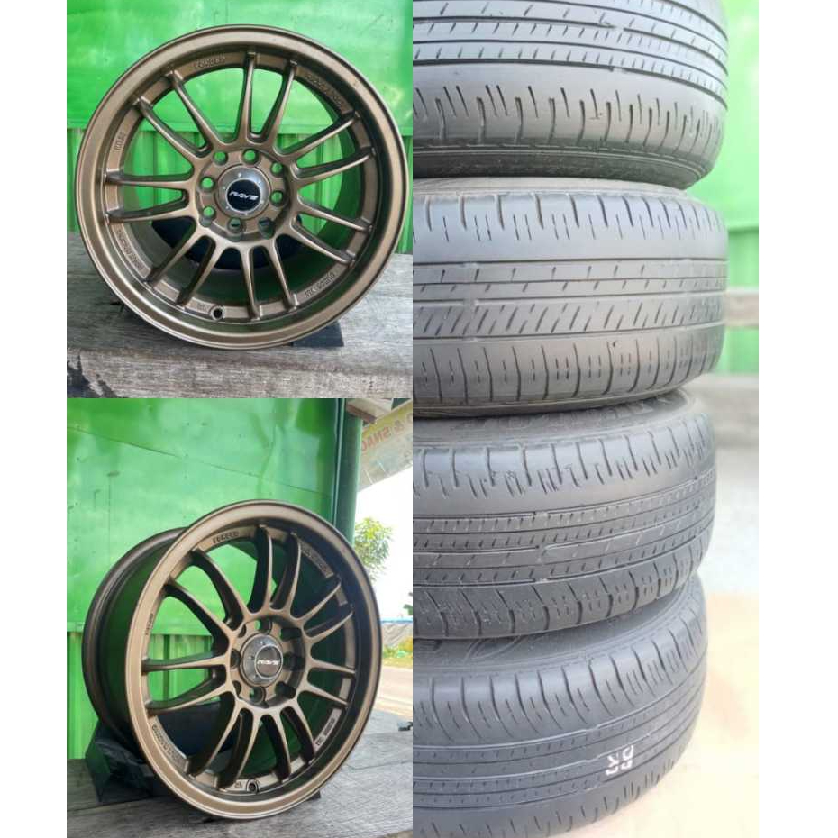 1 SET VELG RE30 R15 + ban second H8 lbr 7 rt ET 38 Wrn bronze