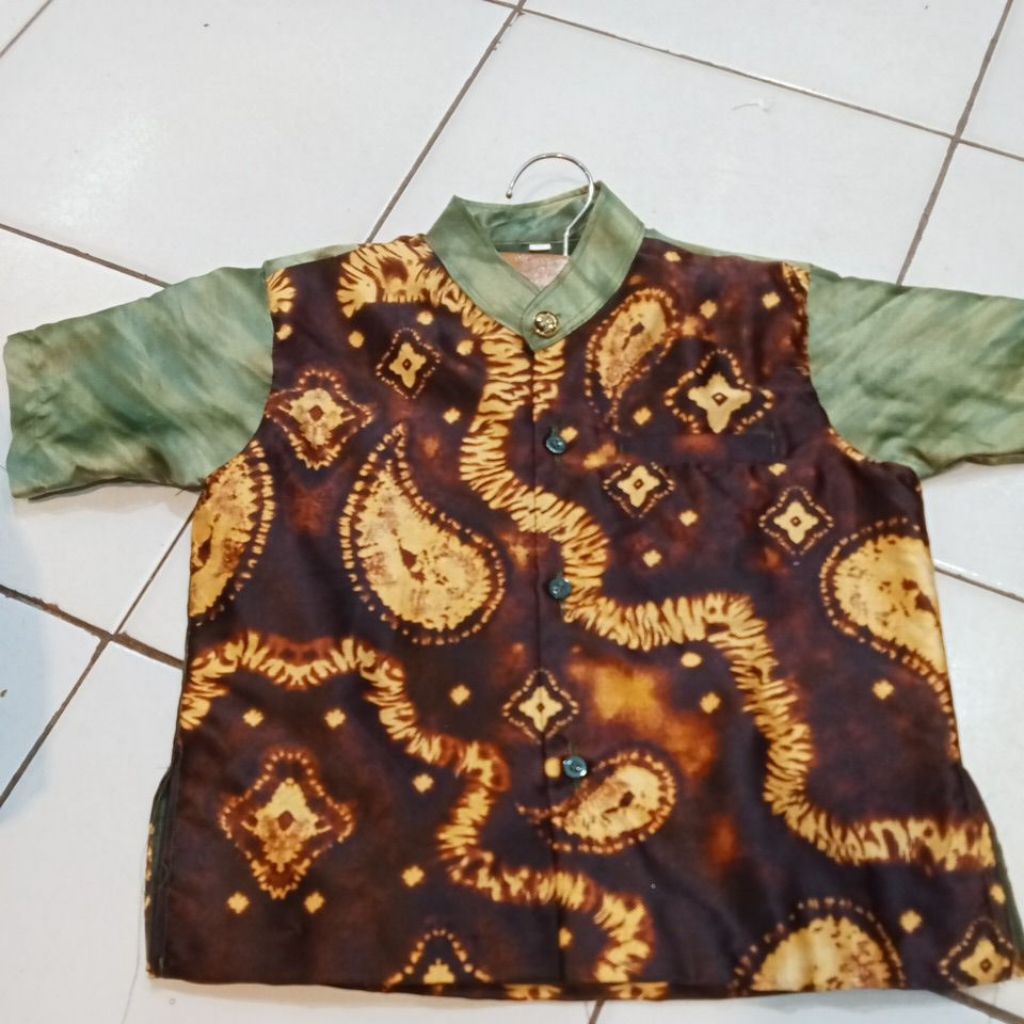 kemeja jumputan anak Palembang