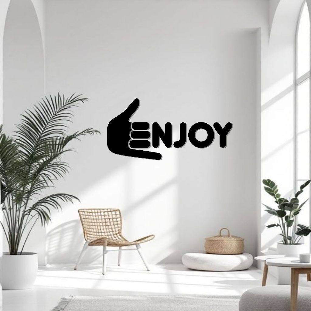 Huruf Timbul EnJoy Untuk Hiasan Dinding / pajangan dinding / dekorasi untuk kamar, rumah, kantor