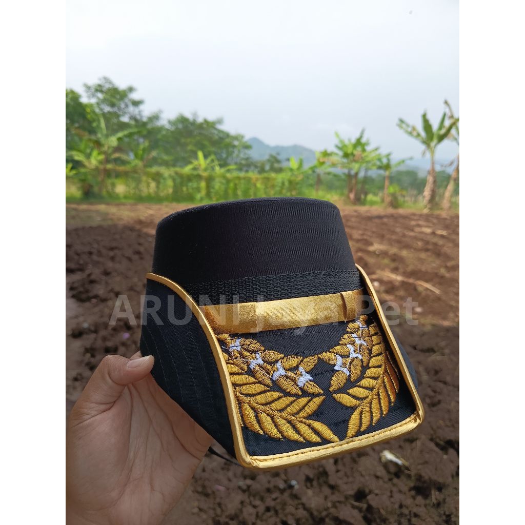 Topi kowad paskibra full hitam
