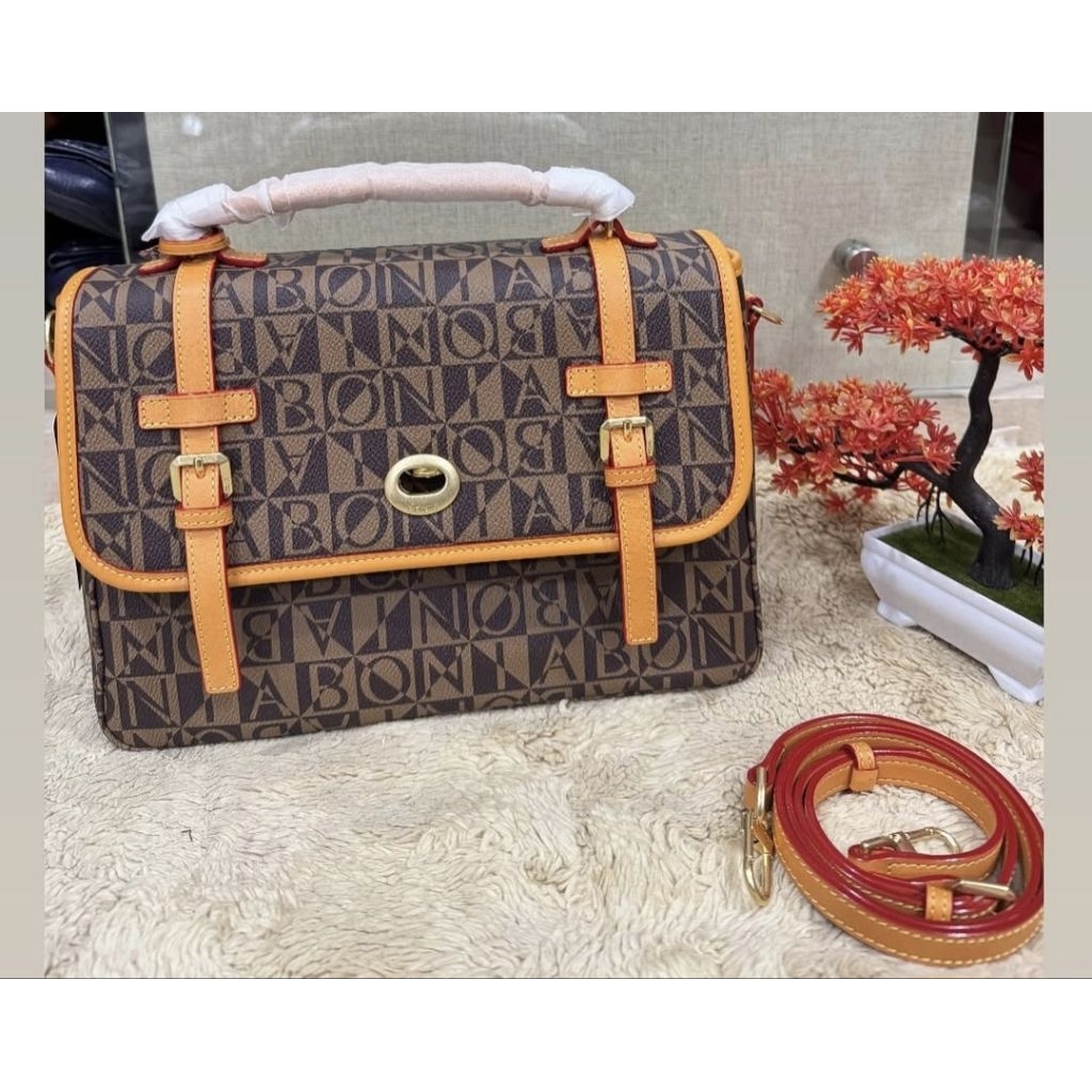 READY STOCK tas bonia original sling messenger bag monogram new arrival