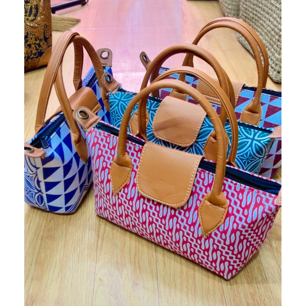 Tas Tote longchem Bag Batik/Tas Mukena Motif batik