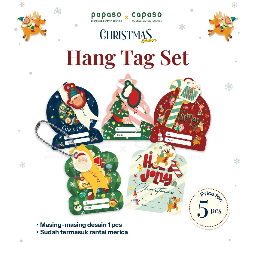 Hang Tag Christmas/ Hang Tag Natal/Hang Tag Lucu Santa Snowman
