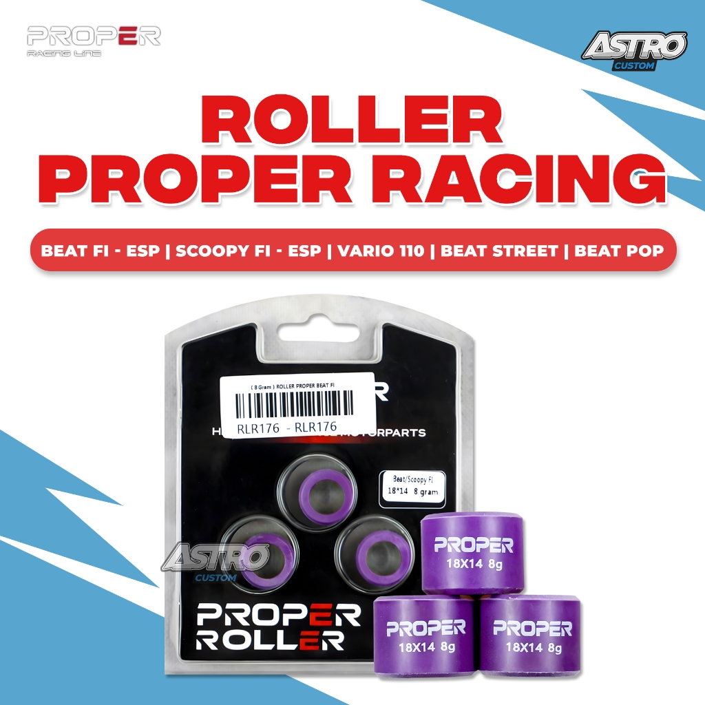 Roller Proper Racing Beat Fi Esp Scoopy Vario 110 Fi Esp Karbu Beat Pop Street Old Upgrade CVT Roler