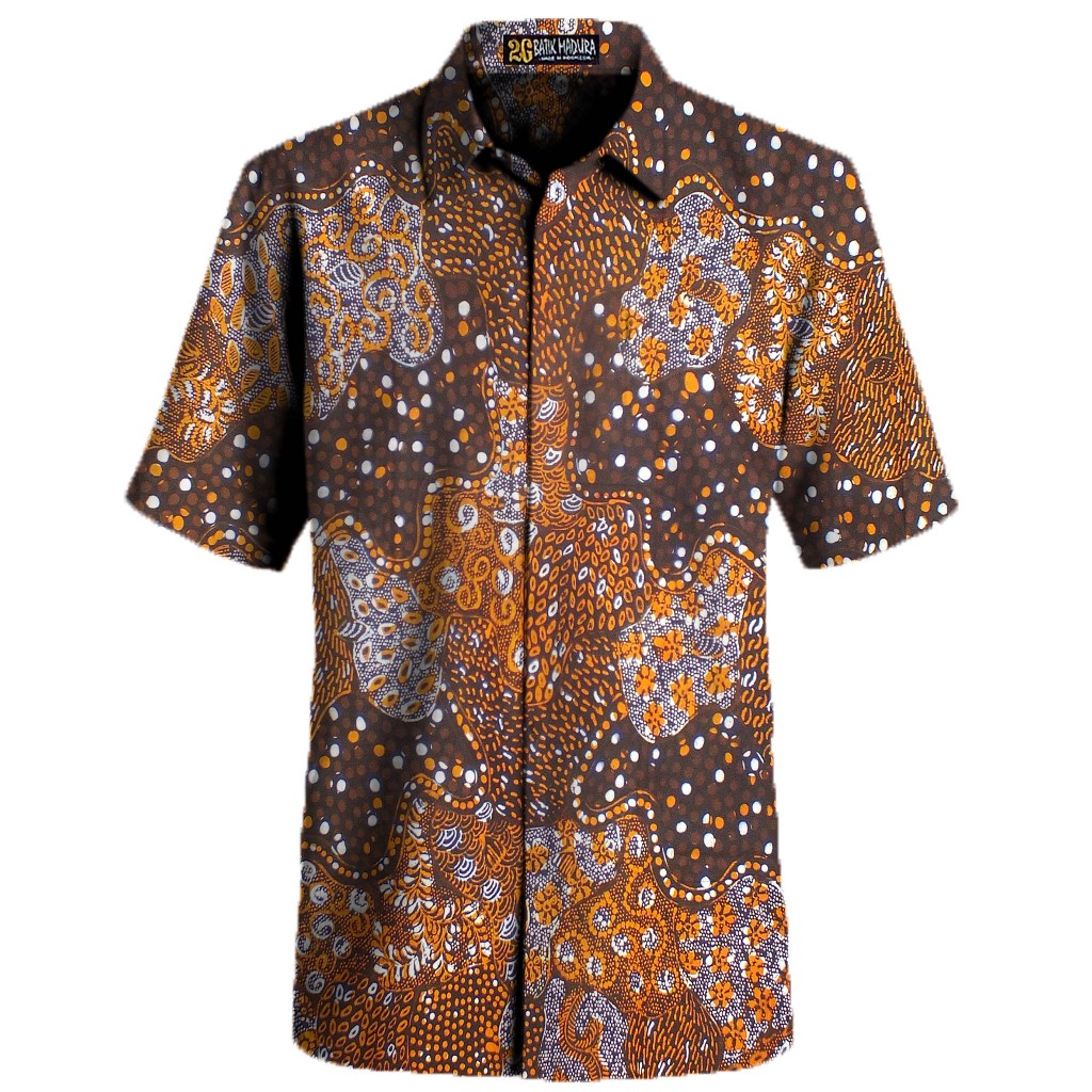 Kemeja Batik Tulis Madura Baju Batik Pria Lengan Pendek GA294