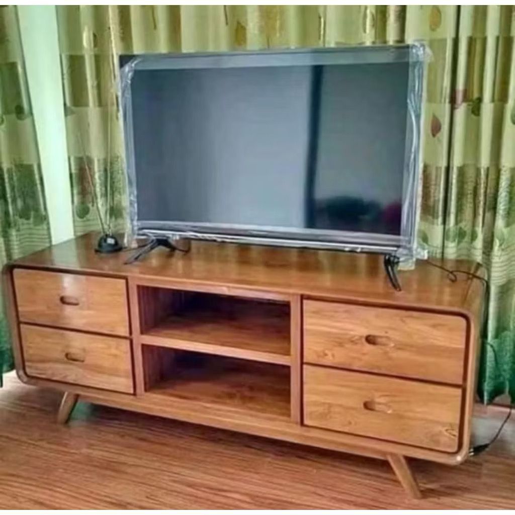 MEJA TV MINIMALIS KAYU JATI 120CM