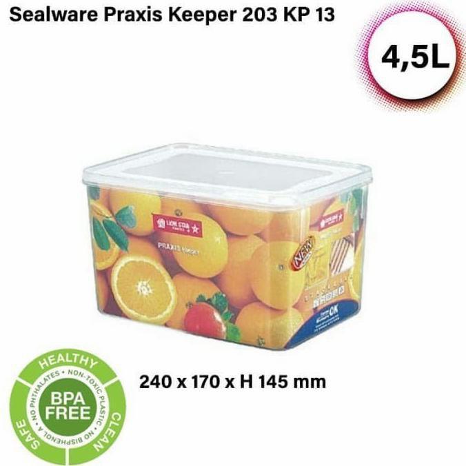 DISKON LION STAR Kotak Makanan [PRAXIS Keeper No. 203] 4,5 Liter READY STOCK