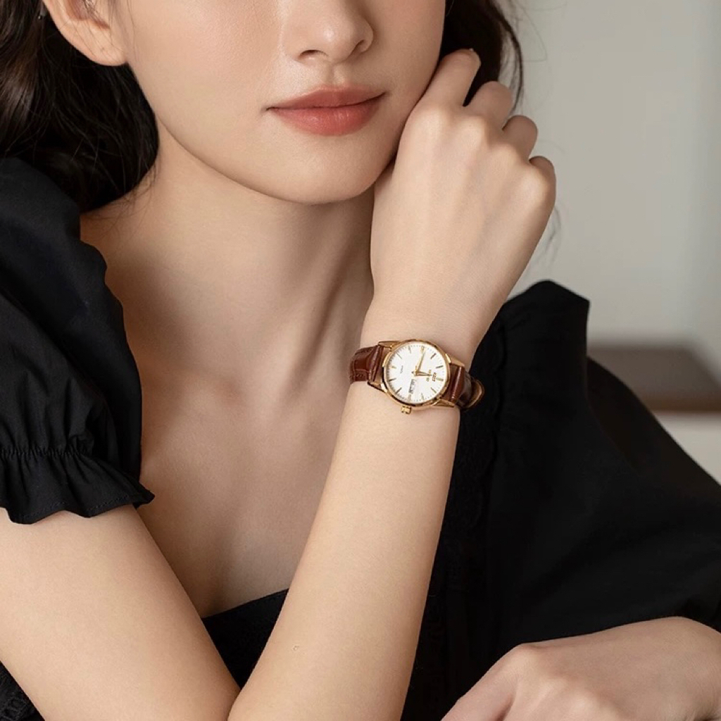 HOLEK H001 Jam Tangan Pasangan Original Quartz Kuarsa Anti Air Retro Elegan Luminous Tali Kulit Jam 