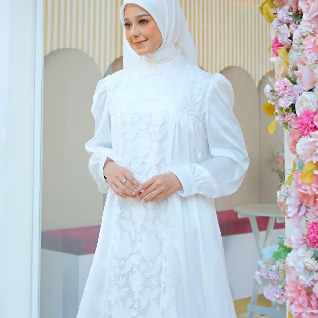 Gamis Aleena | Gamis Silk | Dress Aleena Silky | Gamis brokat