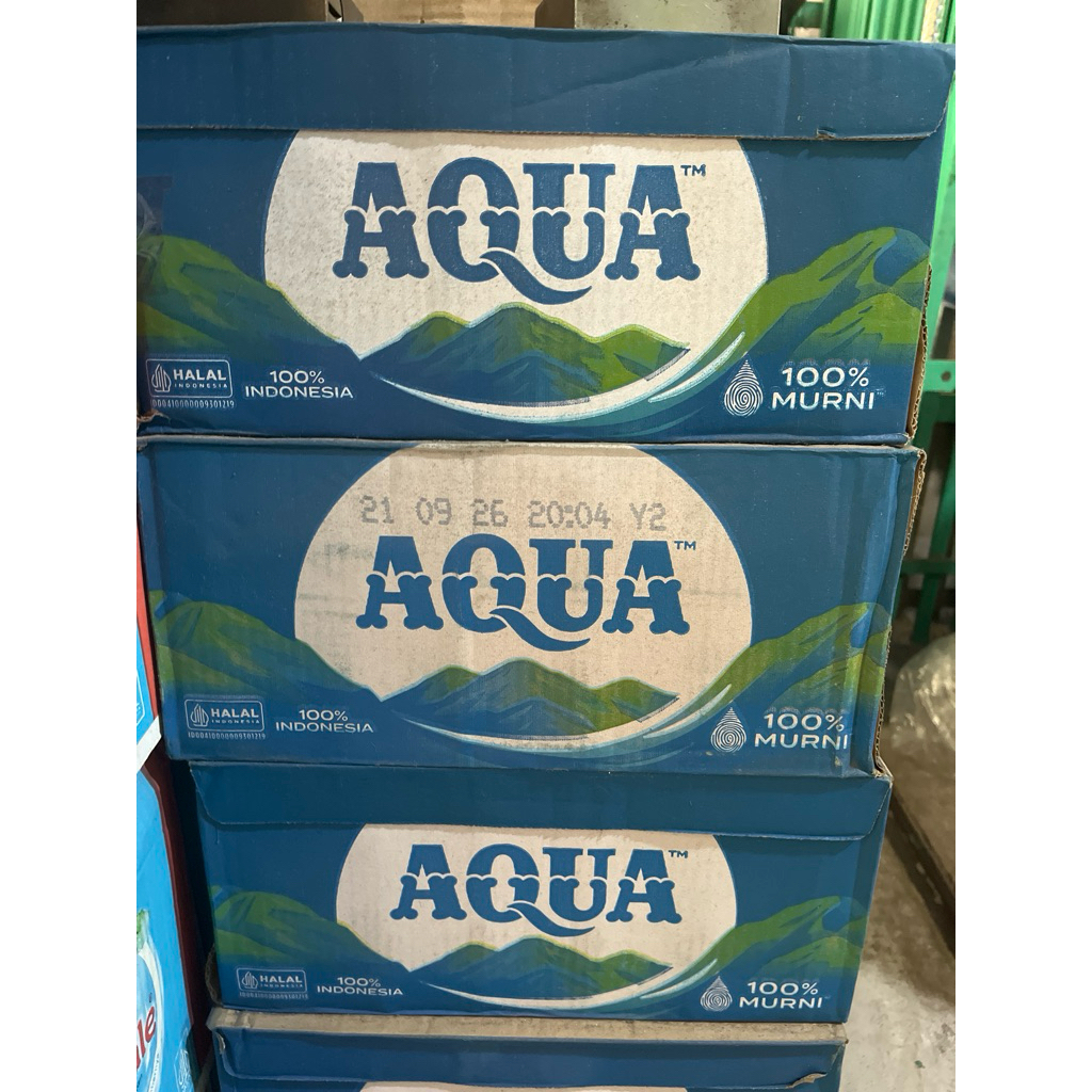 Aqua botol mini 330ml isi 24pcs air mineral murni 1 dus