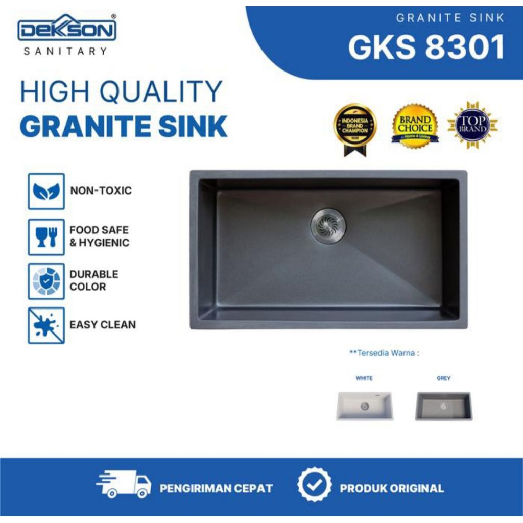 Kitchen Sink DEKKSON Granite Sink Dapur Anti Gores GKS 8301