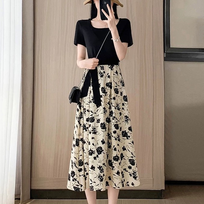 summer midi dress jumbo cream wanita kekinian korean style pesta mewah elegan kondangan evening dres