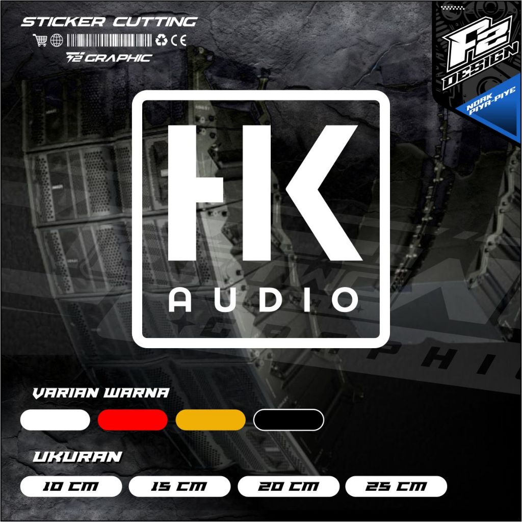 CUTTING STIKER HARDCASE SOUND SYSTEM HK AUDIO. STIKER CUTTING LOGO HK AUDIO