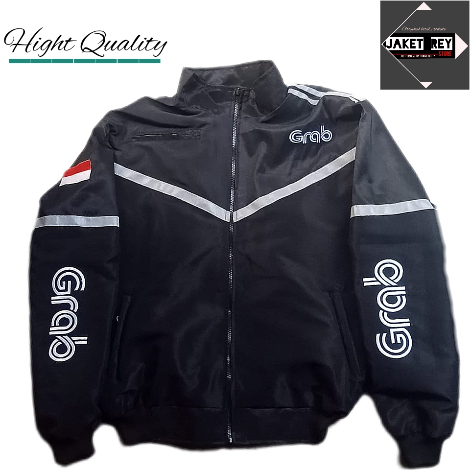 JAKET GRAB HITAM DEWASA PRIA WANITA