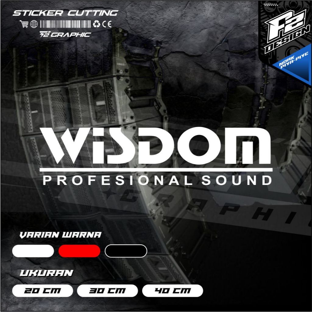CUTTING STIKER HARDCASE SOUND SYSTEM WISDOM AUDIO. STIKER CUTTING LOGO WISDOM PROFESIONAL AUDIO