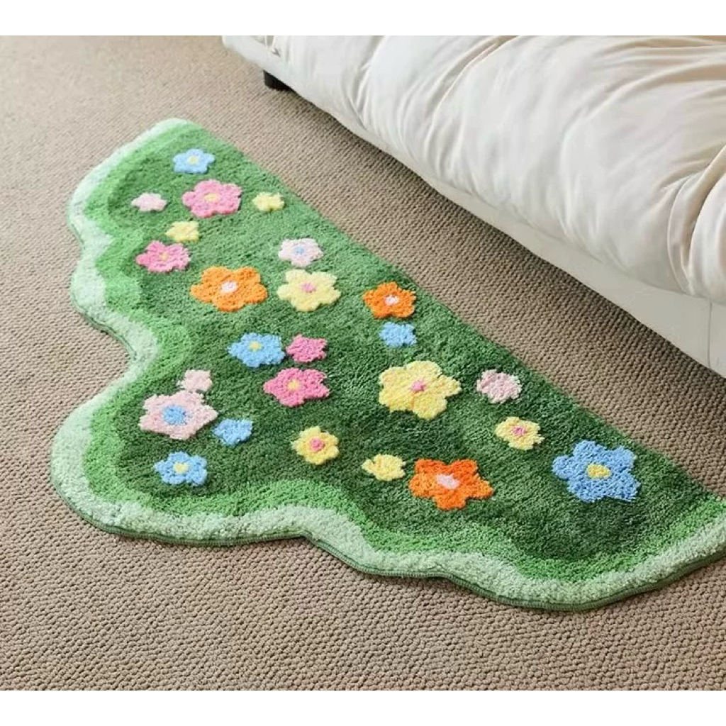 PAWAPAWA - Karpet kaki bulu halus motif bunga