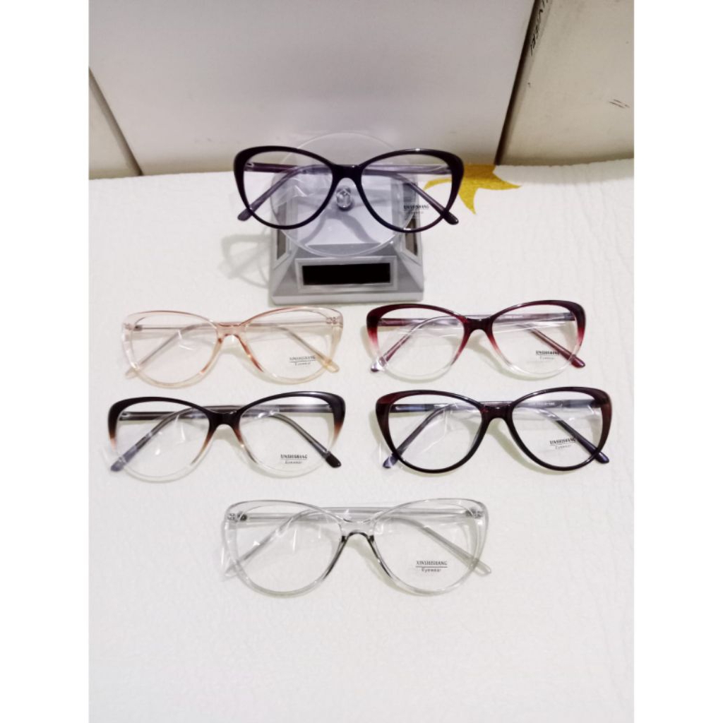 Kacamata Wanita Gaya Retro / Cat Aye Eyeglass / Kacamata Cat Aye Anti Radiasi  Kacamata Fashion Kore