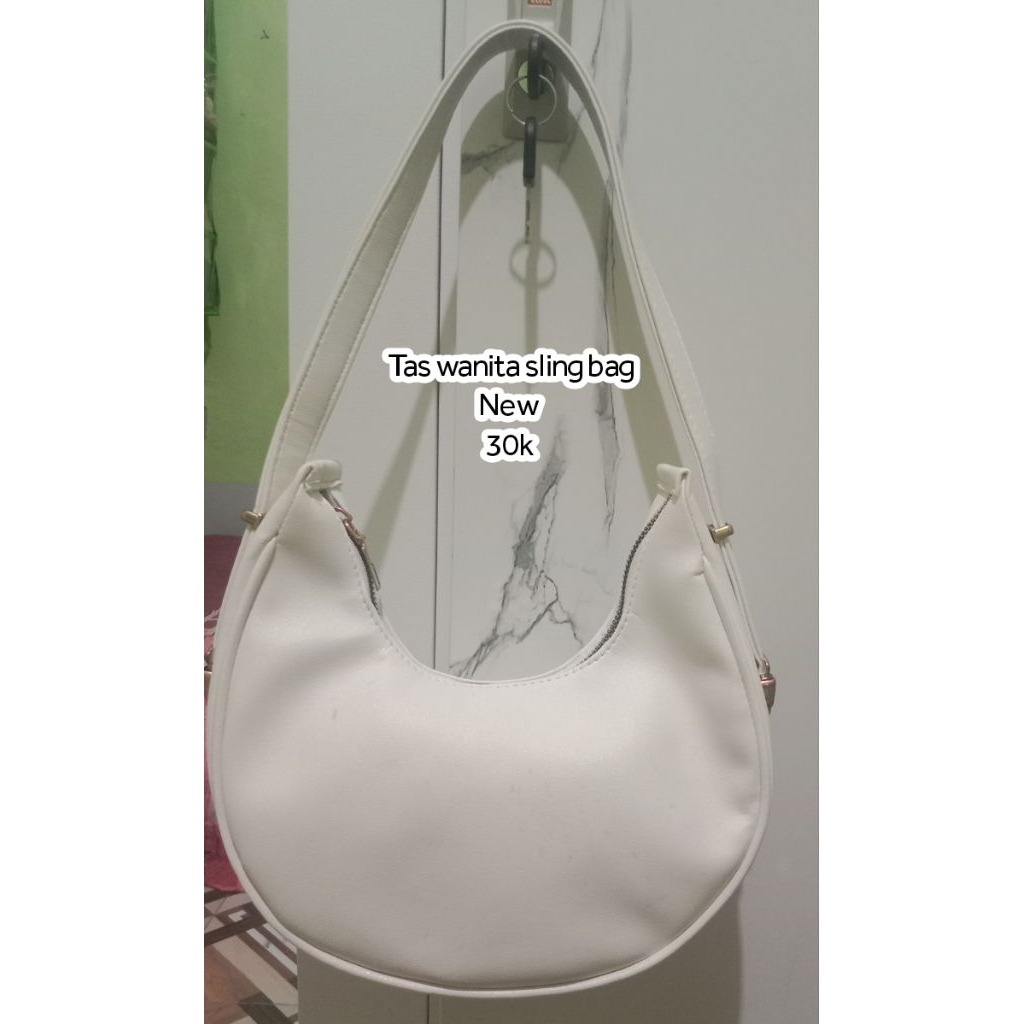 Tas wanita sling bag warna putih