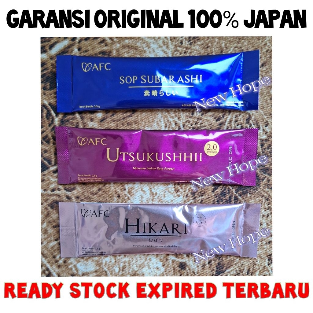 ECER SACHET SOP SUBARASHI GOLD NEW UTSUKUSHHII GOLD HIKARI ORIGINAL AFC JAPAN