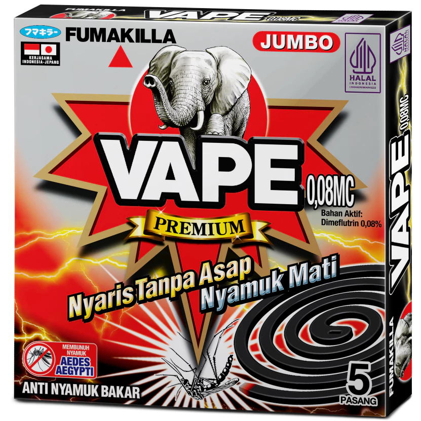 Fumakilla Vape Premium Hitam Coils Tanpa Asap Jumbo 0,08 MC 6pcs