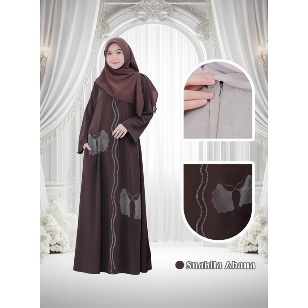 Syakila Abaya Exclusive — Kilau Mewah untuk Muslimah Modern Wanita Gamis Dress Dewasa Syari Bordir R