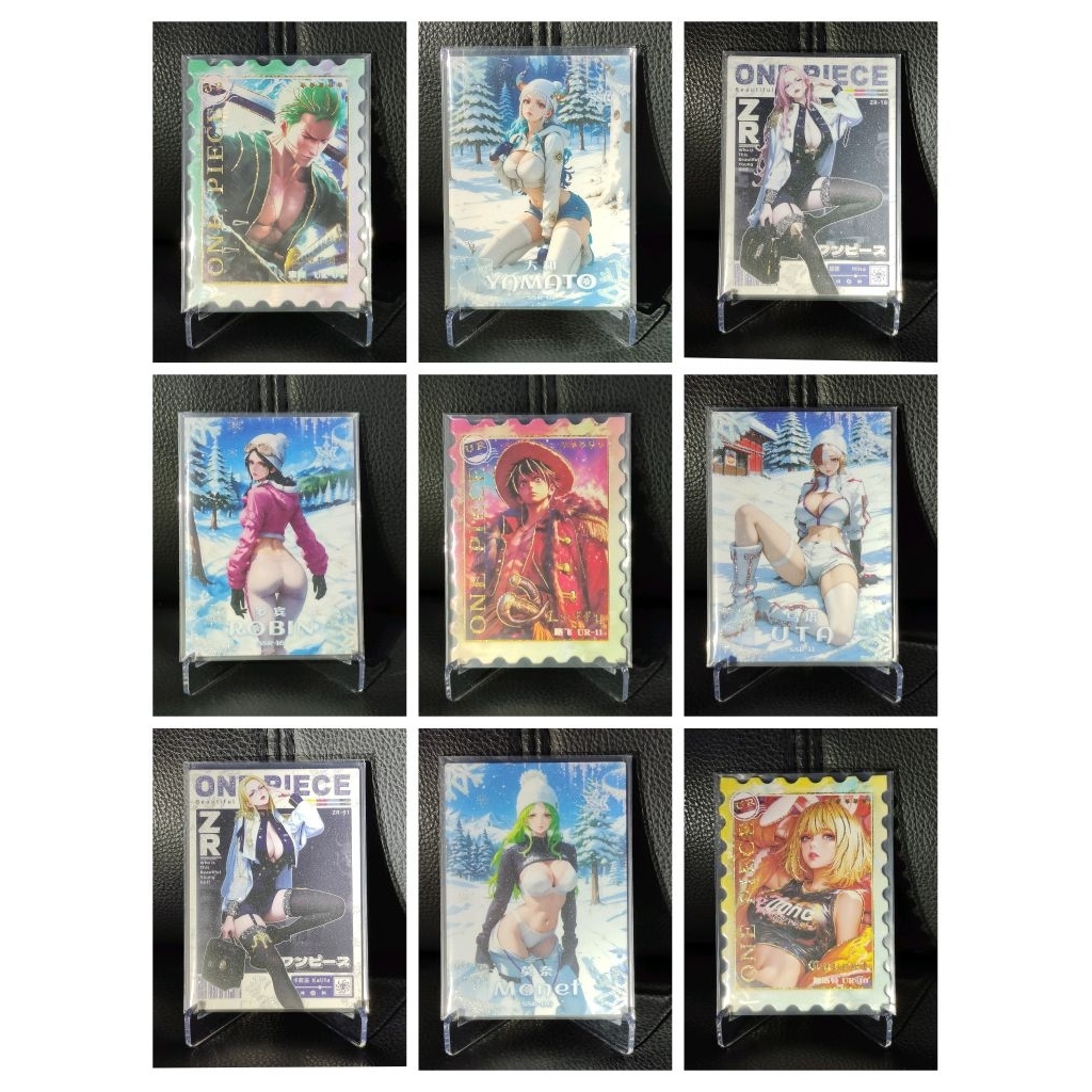 Kartu One Piece Tebal Random Gacha Harta Karun Koleksi Anime Premium Foil Langka