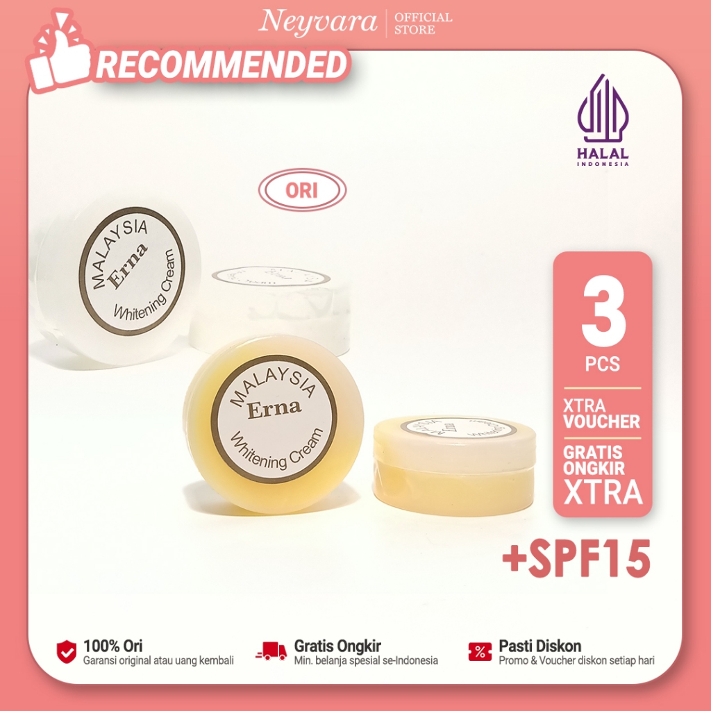 (3 Pcs) Cream Erna Malaysia (Siang & Malam) Original 100% BPOM