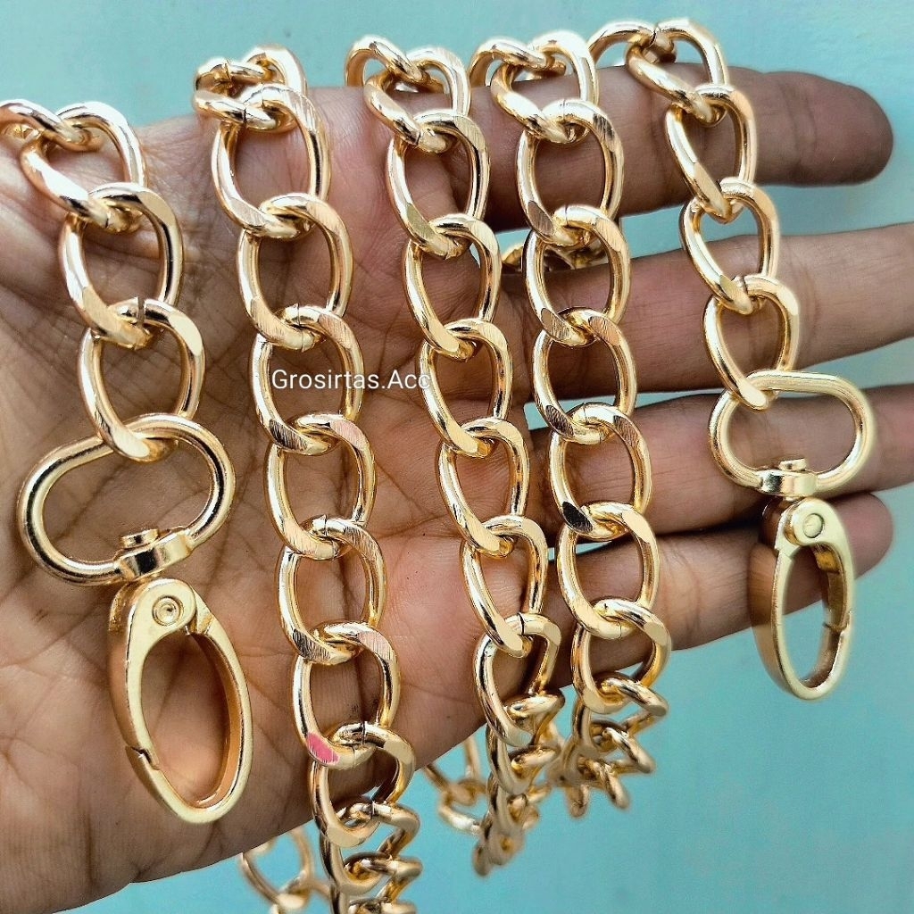 Alu32 Tali Rantai Tas Wanita Alumunium Besar Kaitan Paus Besar Tebal Kuat untuk Tas Selempang Bahu W