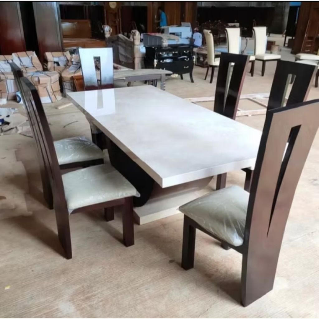 set meja marmer meja marmer kayu jati meja makan marmer